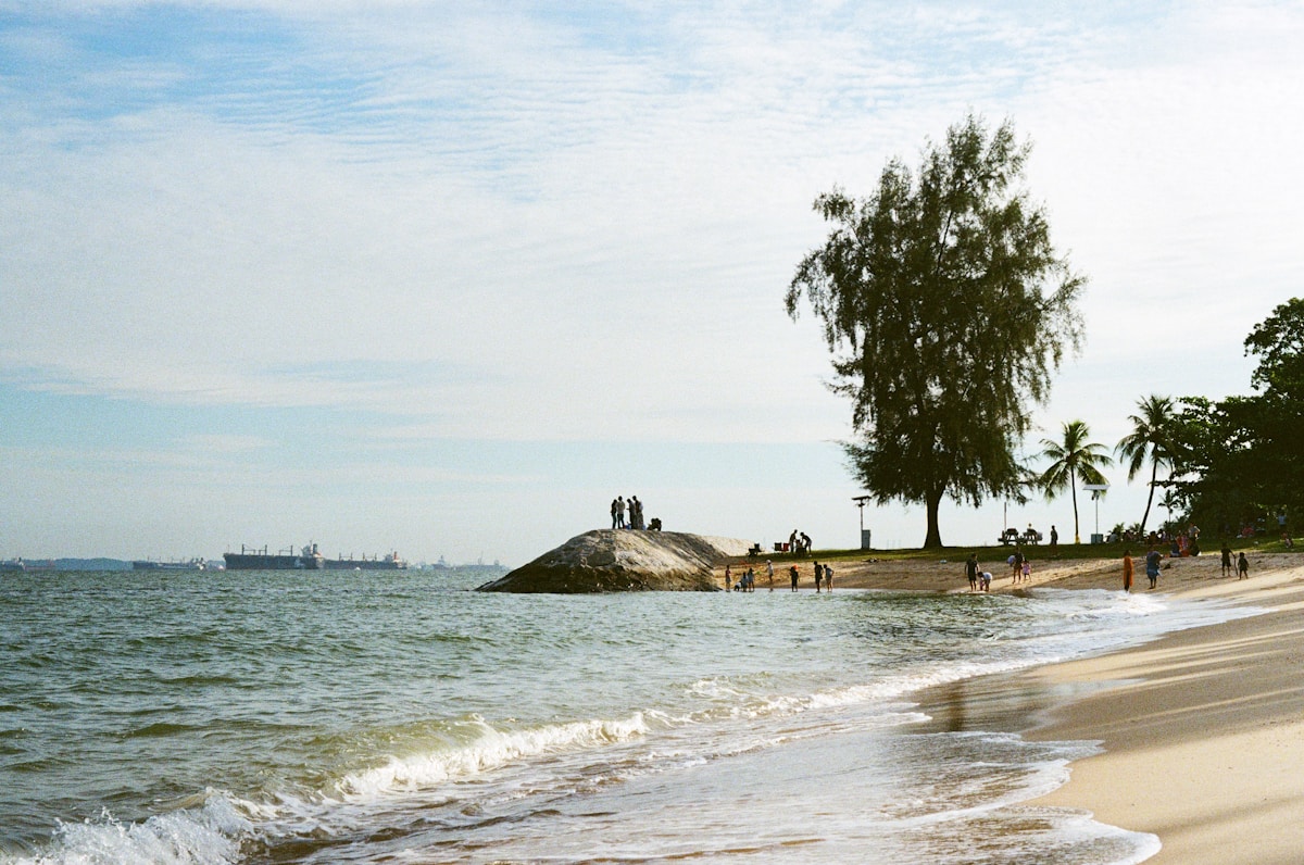 セントーサ島のビーチ