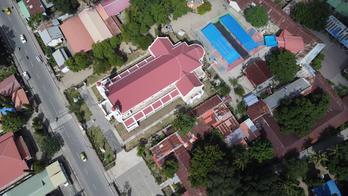 ディリ市街の空撮